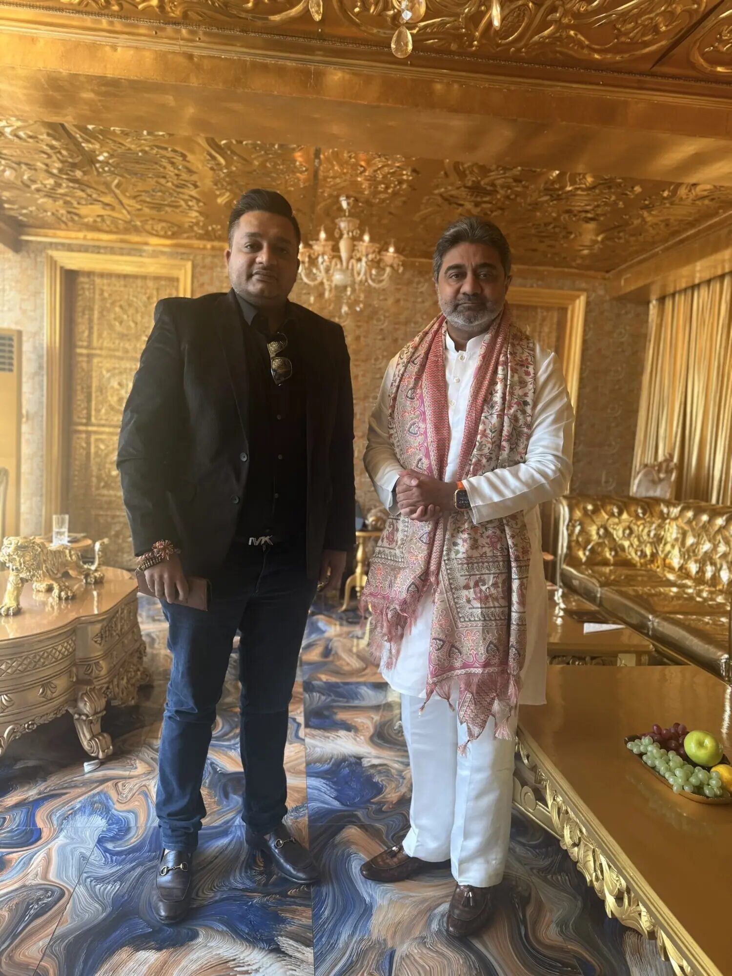 Nitish Jindal with Abhishek Verma at his residence