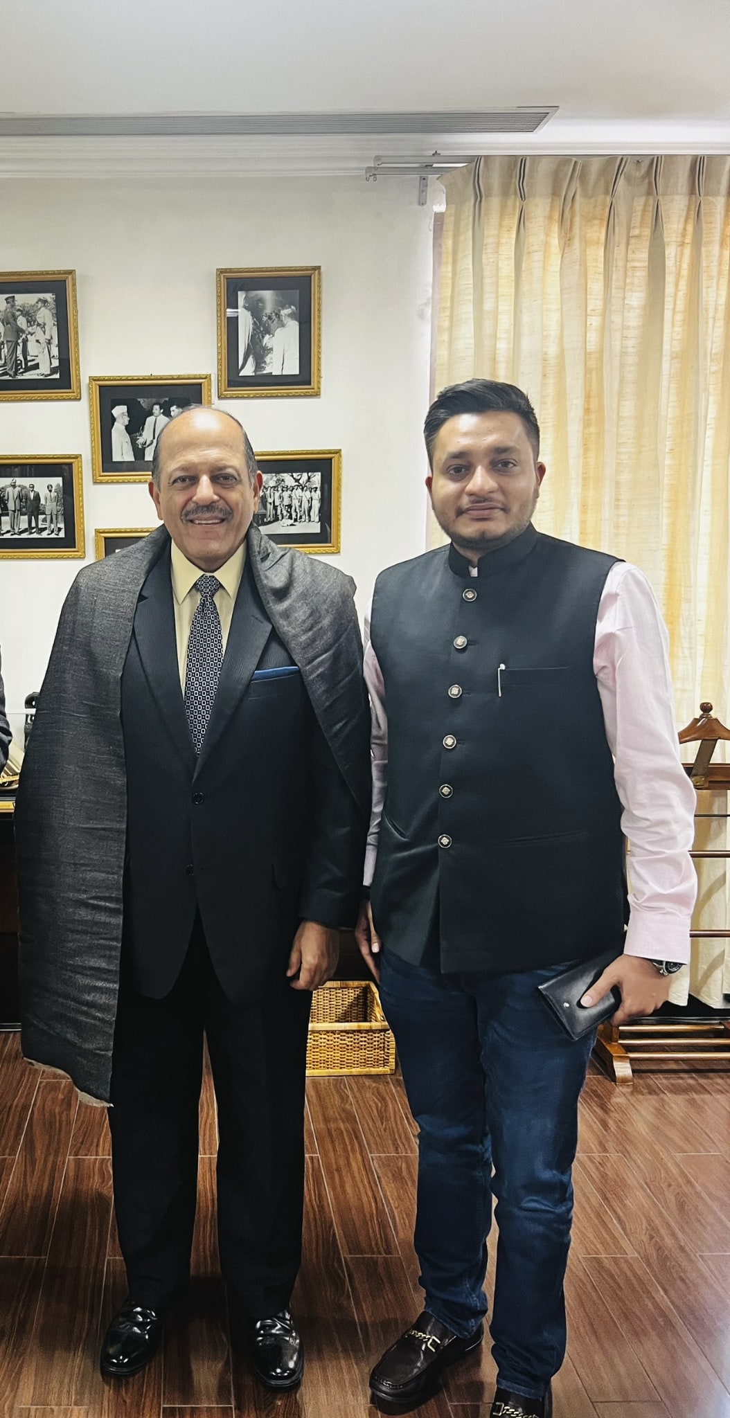 Nitish Jindal with Ambassador Sujan R Chinoy, Director General of MP-IDSA