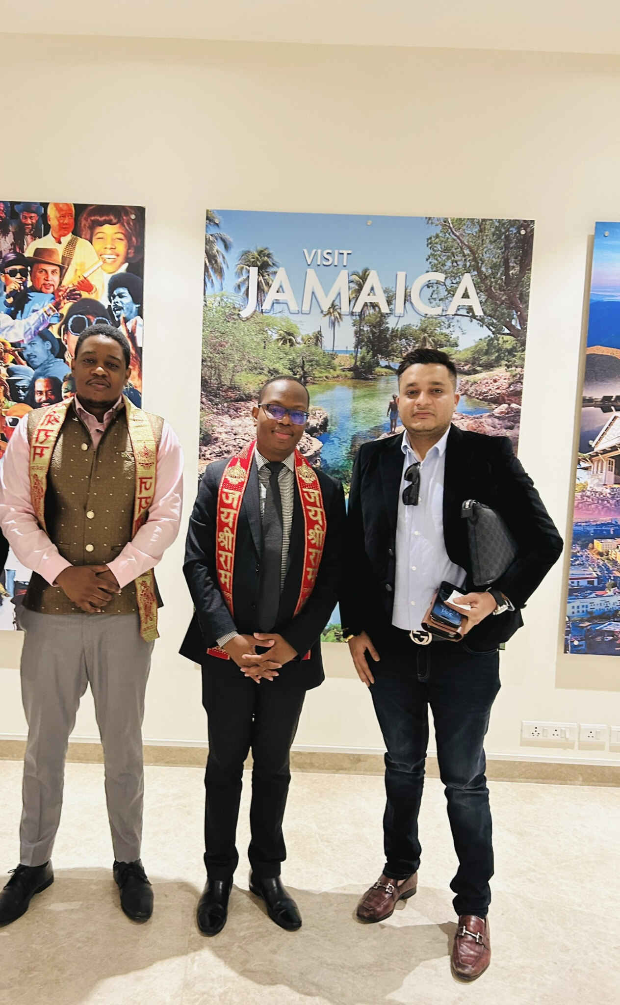 Nitish Jindal with representatives during a formal visit to the High Commission of Jamaica in New Delhi