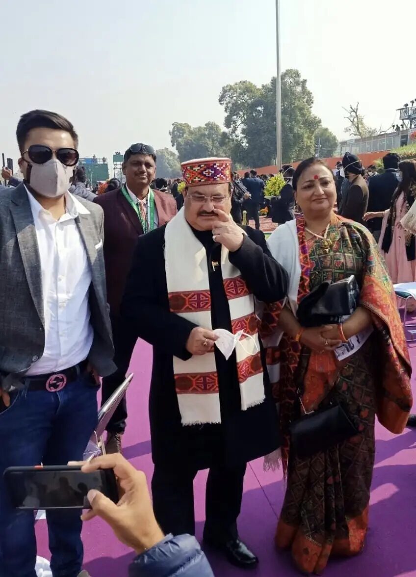 Nitish Jindal with Union Health Minister and former BJP National President Shri J. P. Nadda
