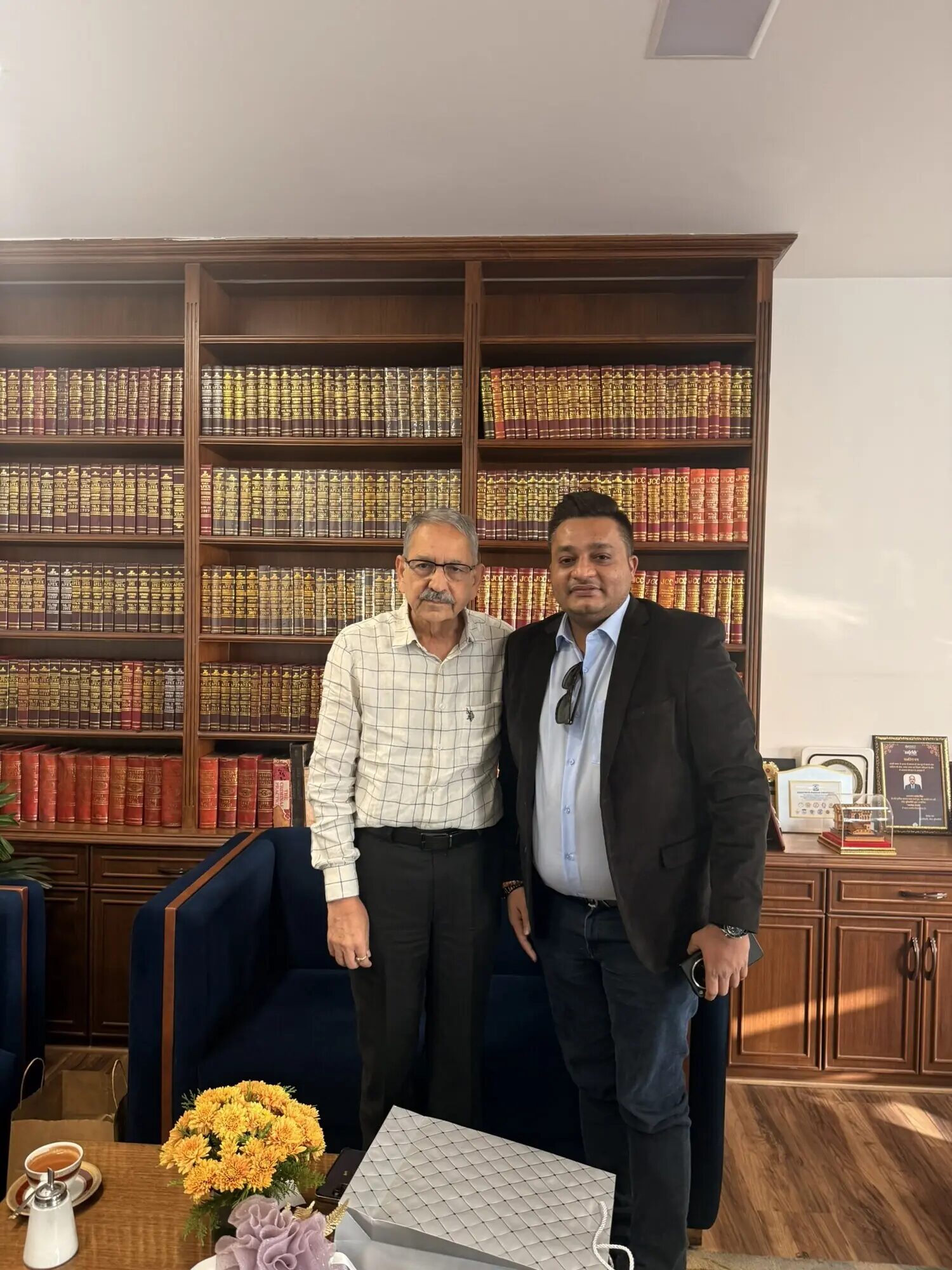 Nitish Jindal with former Enforcement Directorate Director Shri Karnal Singh