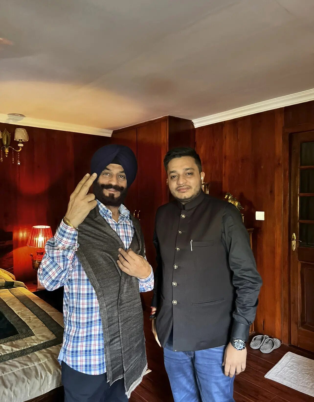 Nitish Jindal with Shri M S Bitta during a separate engagement