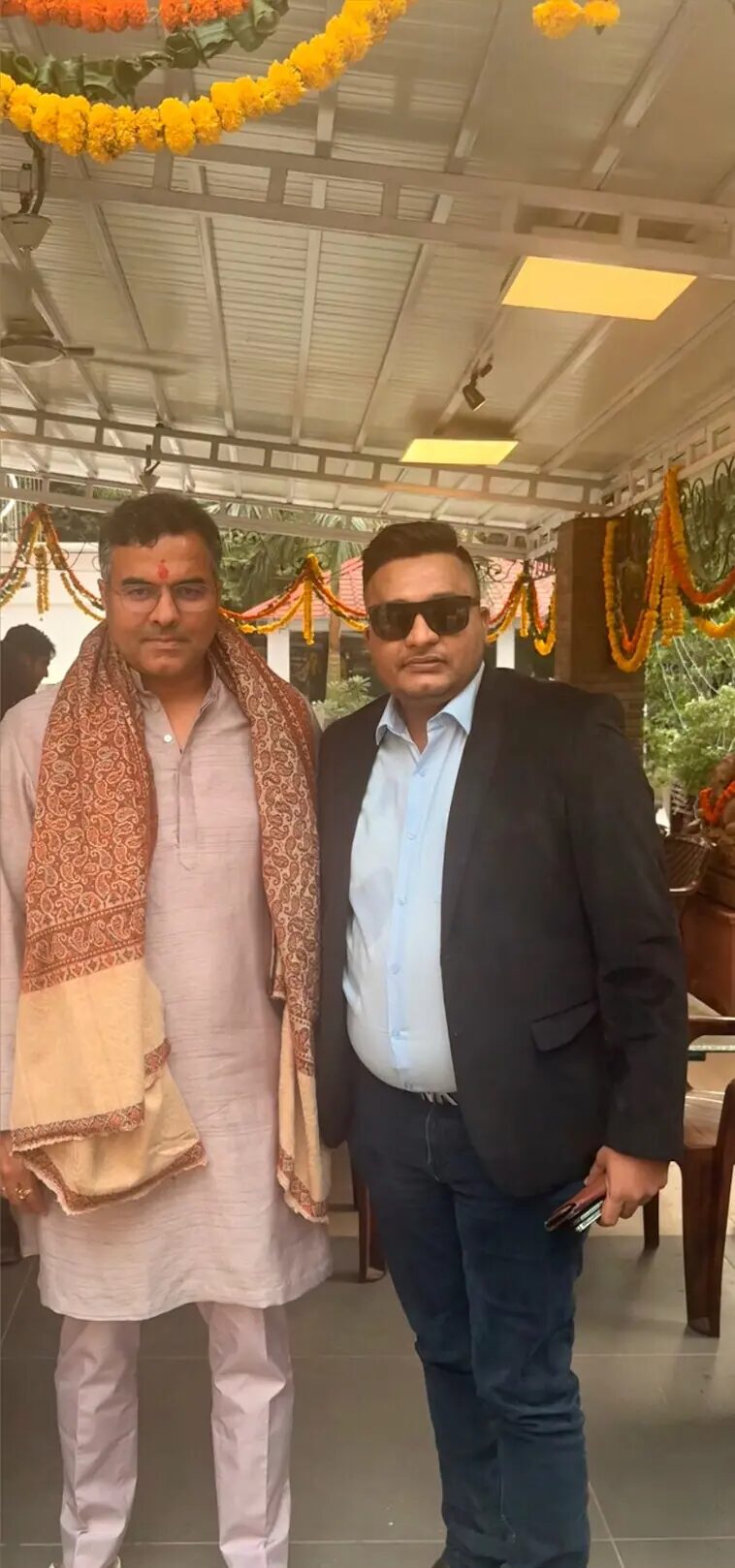 Nitish Jindal with Shri Parvesh Sahib Singh