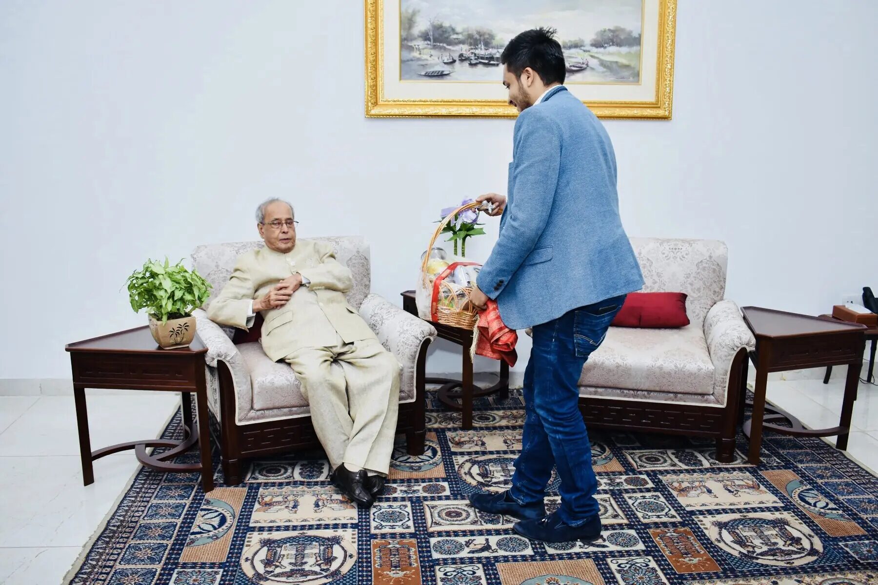 Nitish Jindal with former President of India Shri Pranab Mukherjee