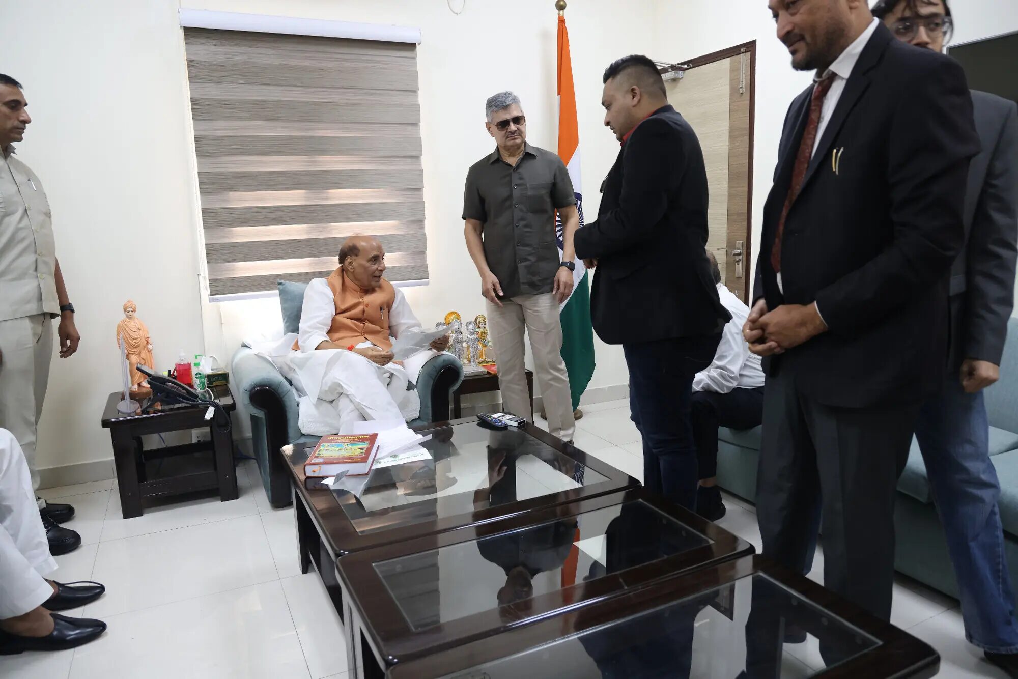 Nitish Jindal meeting Defence Minister Shri Rajnath Singh