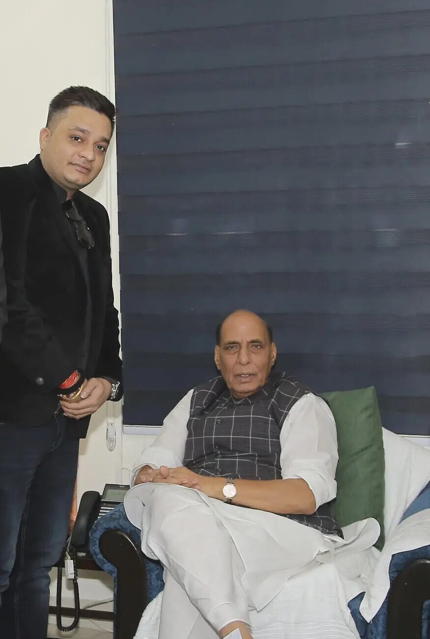 Nitish Jindal with Defence Minister Shri Rajnath Singh