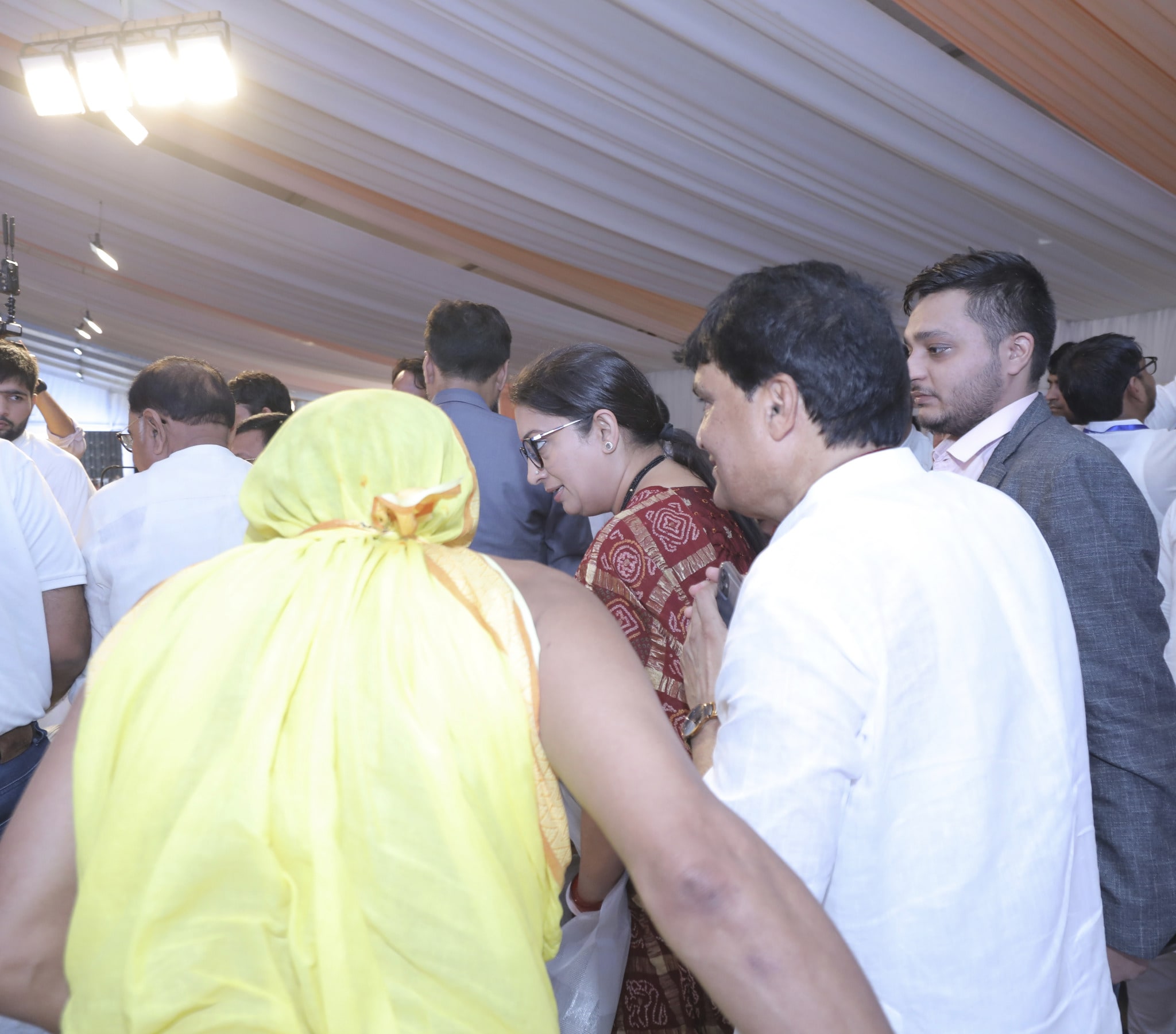 Nitish Jindal with Smt Smriti Zubin Irani at a public event